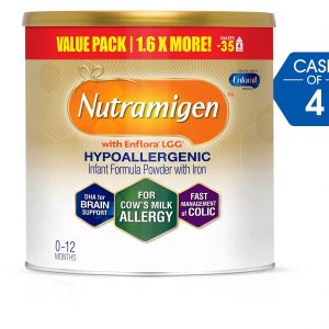 Nutramigen with Enflora LGG Hypoallergenic Infant Formula, Powder, 19.8 oz Can (Pack of 2 or 4)