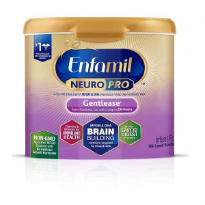 Enfamil NeuroPro Gentlease Infant Formula, Powder, 20 oz Tub (Pack of 2 or 4)